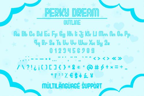 Perky Dream Display Font 7