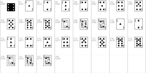 Playing Cards Font 1