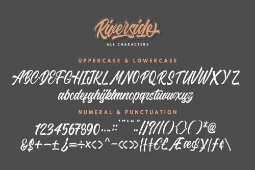 Riverside Script Font 9