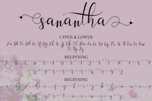 Sanantha Calligraphy Font 7