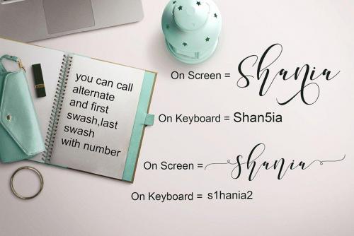Shania Sweet Calligraphy Font 5