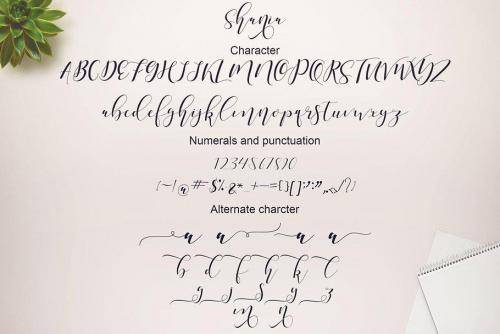 Shania Sweet Calligraphy Font 6