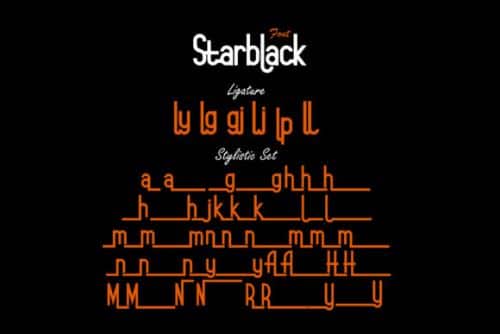 Starblack Sans Serif Font 8