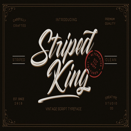 Striped-King-Script-Font-0