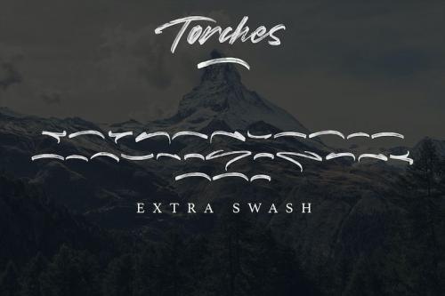 Torches Brush Font 4