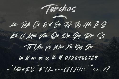 Torches Brush Font 5