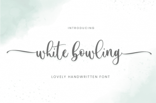 White Bowling Calligraphy Font 1