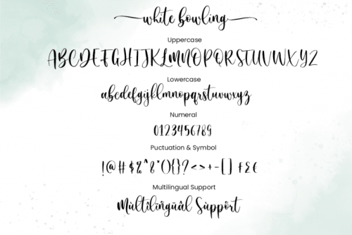 White Bowling Calligraphy Font 9