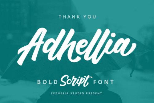 Adhellia Script Font 10