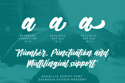 Adhellia Script Font 8