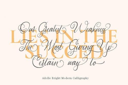 Adolle Bright Calligraphy Font  1