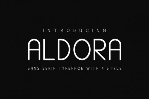 Aldora Futuristic Font  0