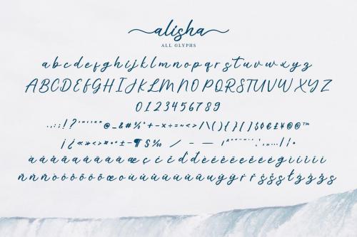 Alisha Sweet Calligraphy Font  6