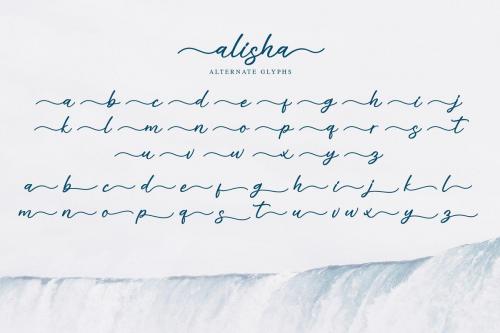 Alisha Sweet Calligraphy Font  7