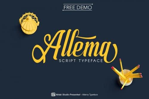 Allema Script Font Free