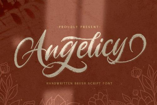 Angelicy Textured Brush Font 1