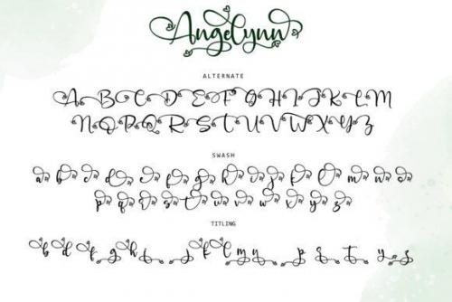 Angelynn Modern Calligraphy Script Font 10