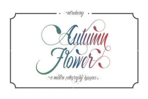 Autumn Flower Script Font 1