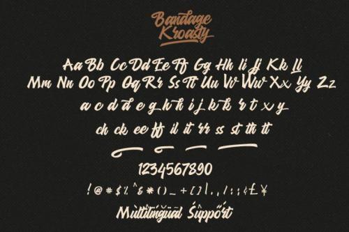 Bandage Kroasty Script Font 10