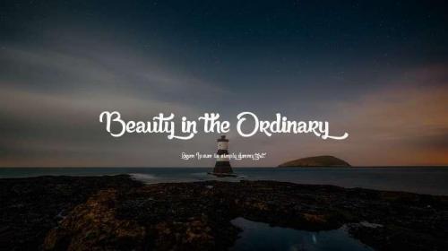 Beauty in the Ordinary Font 1