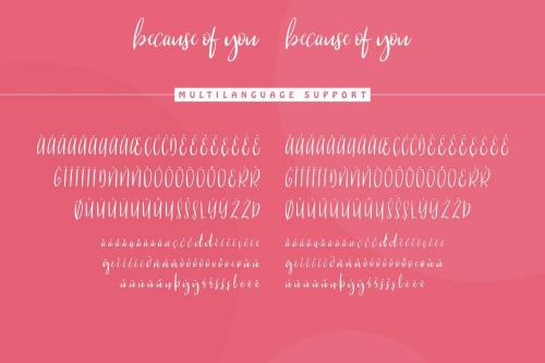 Because Of You Font 1