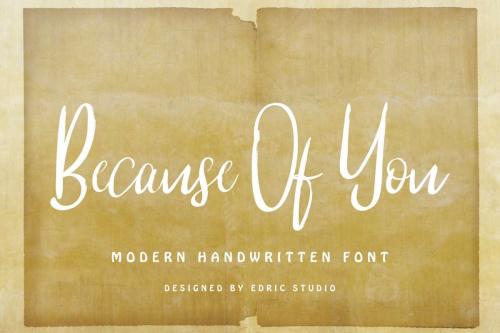 Because Of You Font 10