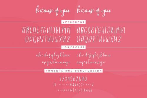 Because Of You Font 2
