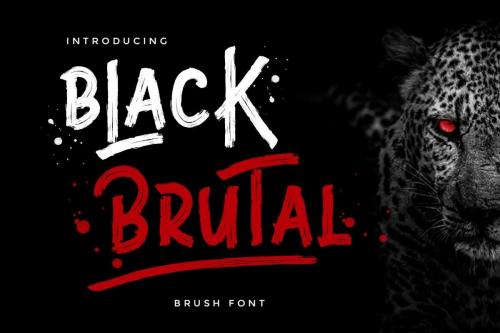 Black Brutal Brush Script Font