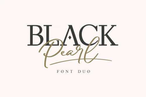 Black Pearl Font Duo