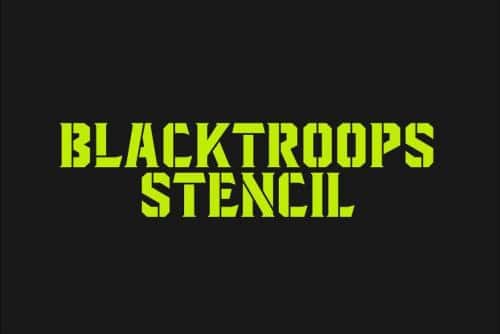 Blacktroops Stencil Font 1