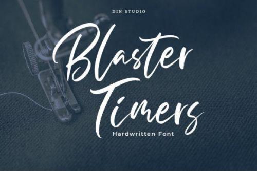 Blaster Timers Brush Script Font 1