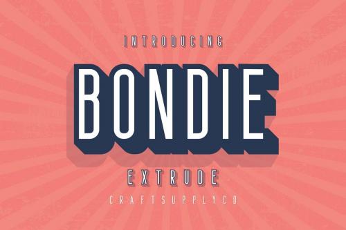 Bondie Extrude Font
