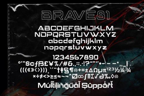 Brave Eighty One Display Typeface 7