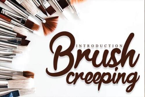 Brush Creeping Script Font