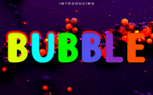 Bubble Display Font