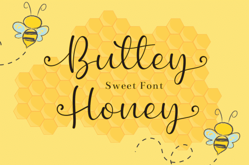 Buttey Honey Calligraphy Font