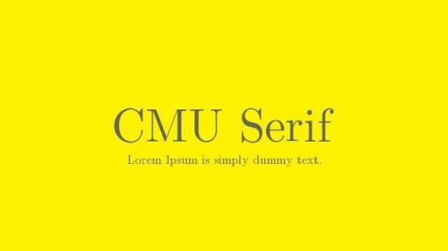 CMU Serif Roman Font Family