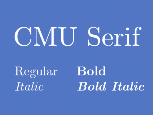 CMU Serif Roman Font Family  2