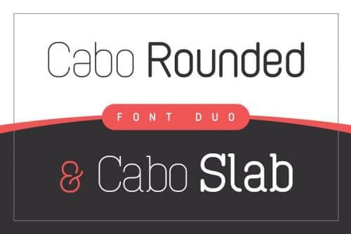 Cabo Rounded and Slab Font Duo 1