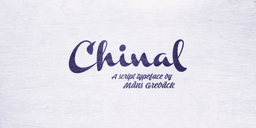 Chinal Script Font 1