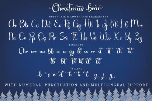Christmas Bear Calligraphy Font 6