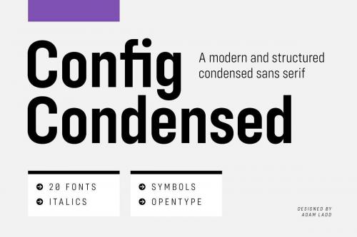 Config Condensed Sans Font Family
