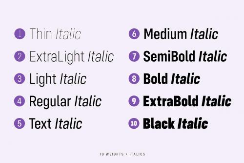 Config Condensed Sans Font Family 1