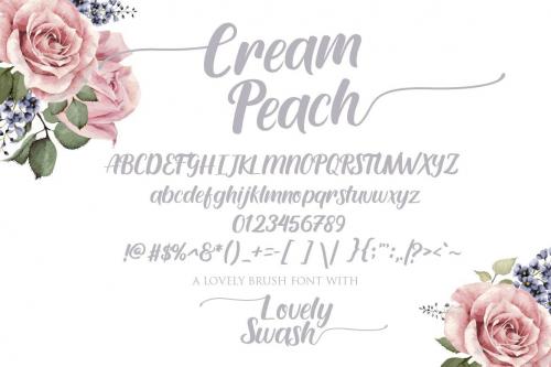 Cream Peach Font  4