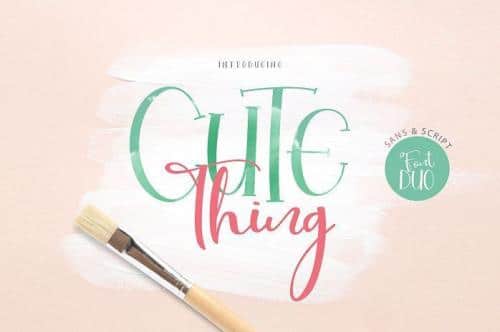 Cute Thing Font Duo