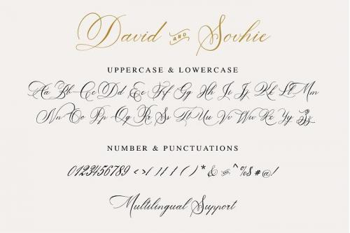 David And Sovhie Calligraphy Font  2