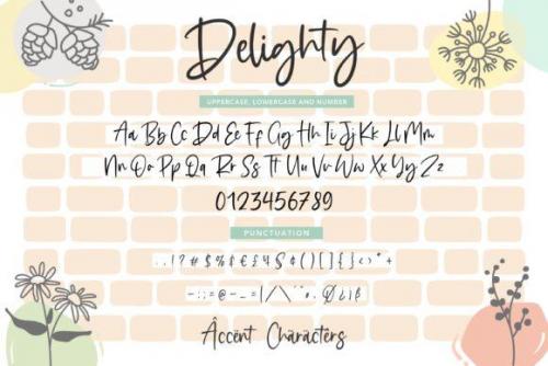 Delighty Bold Handwritten Font 5