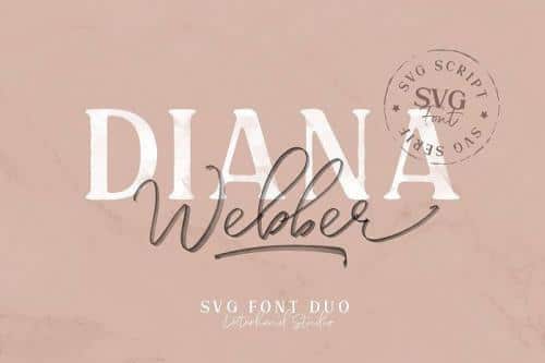 Diana Webber SVG Font Duo