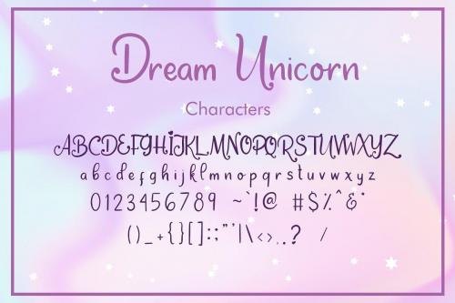 Dream Unicorn Handwritten Font 5
