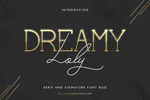 Dreamy Loly Font Duo